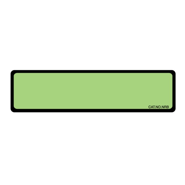 Blank Chart Labels 1-3/8" x 5-3/8" Lime w/Black